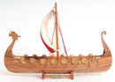 Drakkar Viking Wooden Scale Model Port Side View