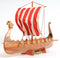 Drakkar Viking Wooden Scale Model Port Bow View