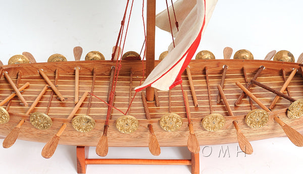 Drakkar Viking Wooden Scale Model Close Up