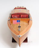 Chris Craft Runabout, Wooden Scale Model Bow Top View