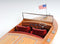 Chris Craft Runabout, Wooden Scale Model Cabin View
