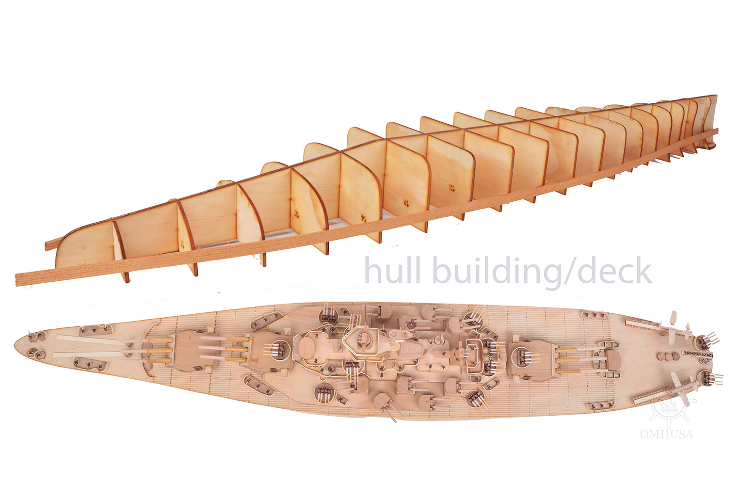 USS Alabama Battleship BB-60, Wooden Scale Model Hull Build