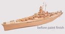 USS Alabama Battleship BB-60, Wooden Scale Model Pre Paint Build