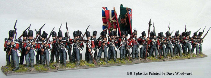Napoleonic British Line Infantry 1808 – 1815, 28 mm Scale Model Plastic Figures Painted Example