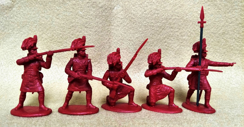 Napoleonic Wars British Highland Infantry (Center Company) 1803 – 1815, 54 mm (1/32) Scale Plastic Figures Close Up
