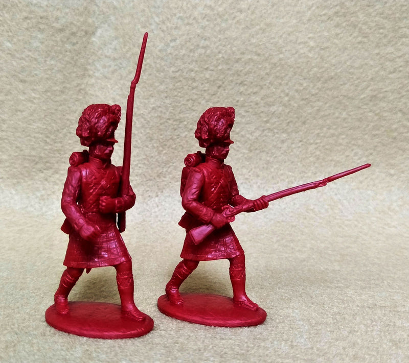 Napoleonic Wars British Highland Infantry (Center Company) 1803 – 1815, 54 mm (1/32) Scale Plastic Figures Detailed View