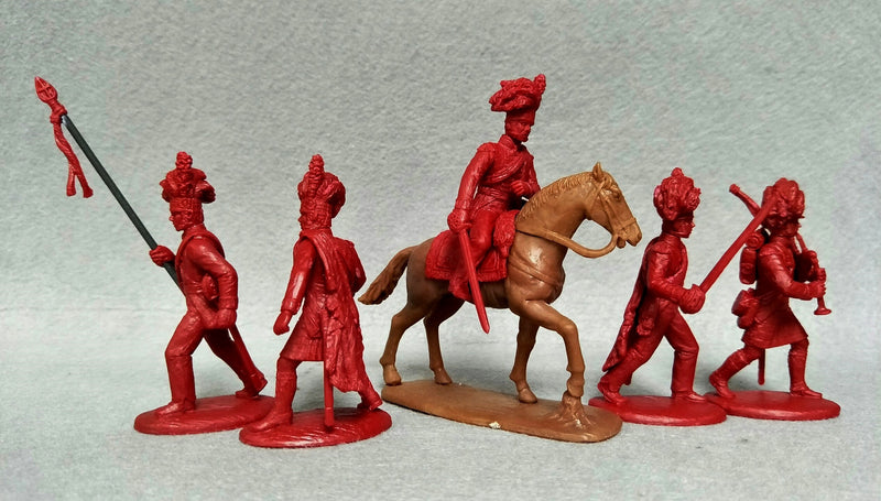 Napoleonic Wars British Highland Regiment Command 1803 – 1815, 54 mm (1/32) Scale Plastic Figures Close Up View