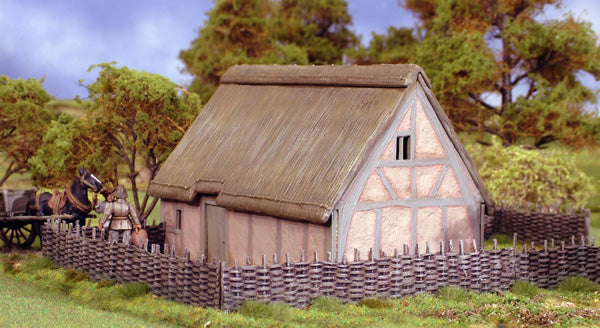 Medieval Cottage 1300 -1700 AD 28 mm Scale Scenery Completed Example