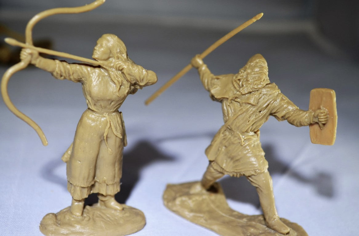 Barbarians 1/32 (54 mm) Scale Plastic Figures Close Up