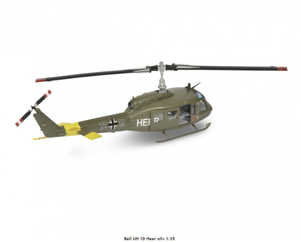 Bell UH-1D Iroquois "Huey" German Army (Heer) 1:87 Scale Diecast Model Right Rear View