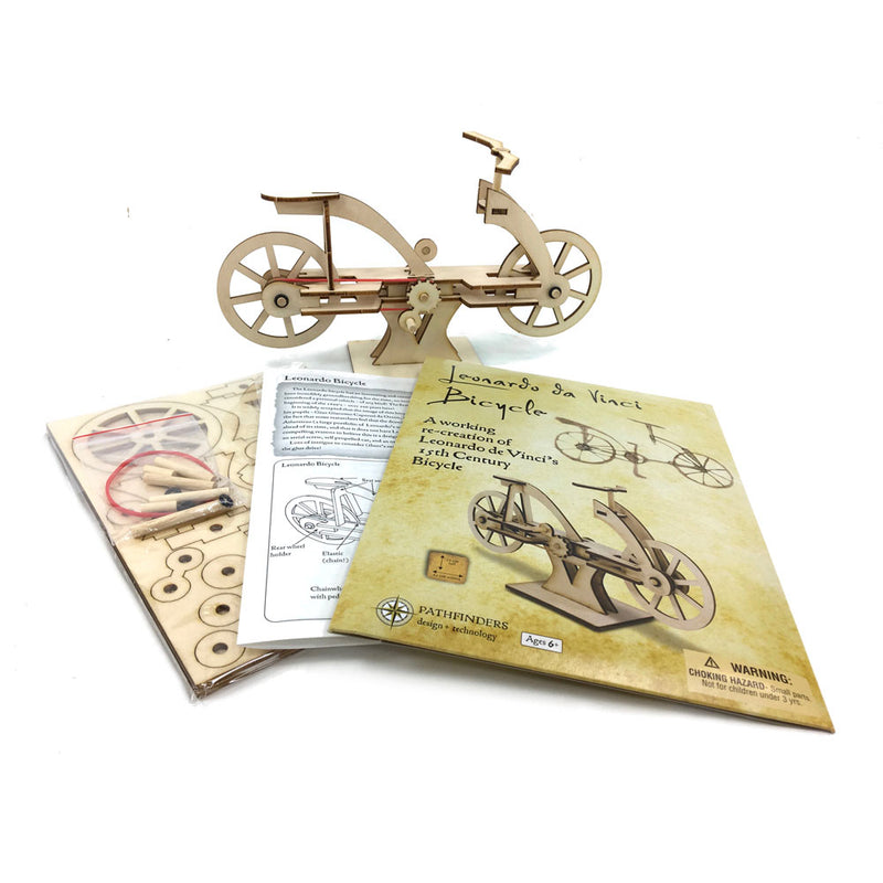 Leonardo Da Vinci 15th Century Bicycle Wooden Kit By Pathfinders Design