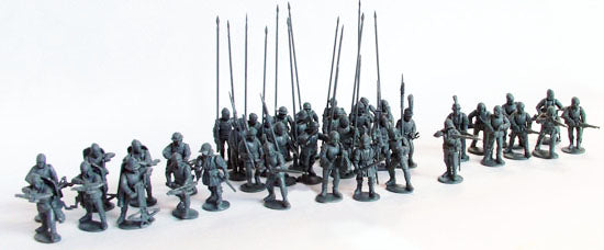 Mercenaries European Infantry 1450 - 1500, 28 mm Scale Model Plastic Figures Assembled Figures