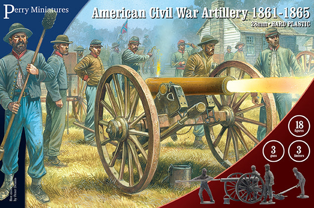 American Civil War Artillery 1861-1865, 28 mm Scale Model Plastic Figures By Perry Miniatures