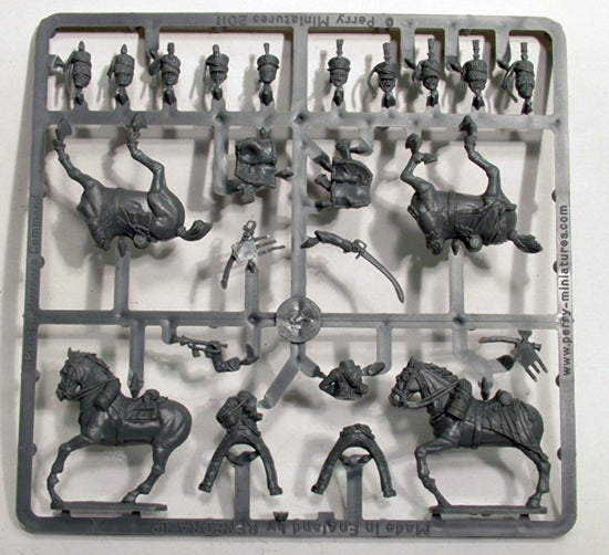 Napoleonic British Hussars, 28 mm Scale Model Plastic Figures Command Sprue