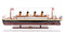 RMS Titanic (Small) Wooden Scale Model Port Side View