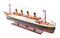 RMS Titanic (Small) Wooden Scale Model Starboard Bow Top View
