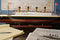 RMS Titanic (Small) Wooden Scale Model On Display Close Up