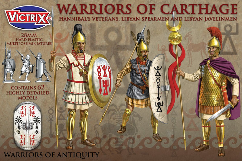 Warriors Of Carthage, 28 mm Scale Model Plastic Figures