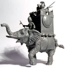African War Elephant, 28 mm Scale Model Plastic Figures Unpainted