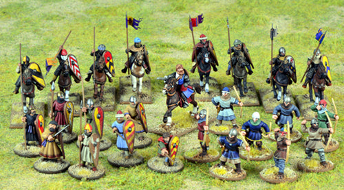 Crusader 4 Point Starter Warband (Mixed), 28 mm Scale Metallic Figures