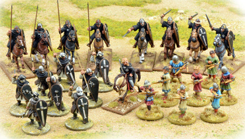 SAGA Milites Christi Starter Warband, 28 mm Scale Metallic Figures