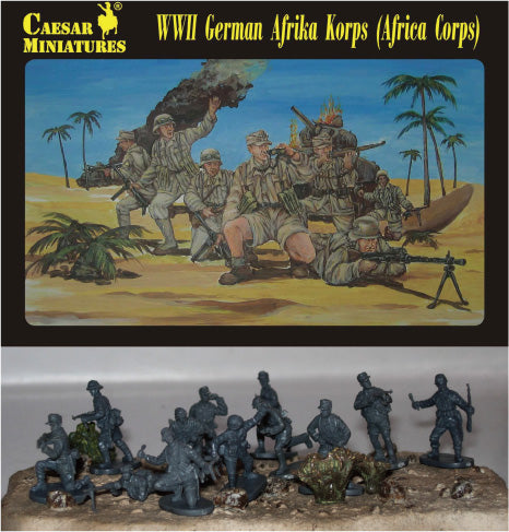 German Afrika Korps WWII Figures 1/72 Scale By Caesar Miniatures