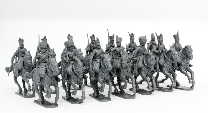 Napoleonic French Line Chasseurs à Cheval 1808 – 1815, 28 mm Scale Model Plastic Figures In Campaign Dress