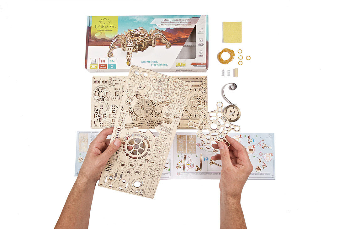 Hexapod Explorer Mechanical Spiderbot Model Kit Frame Example