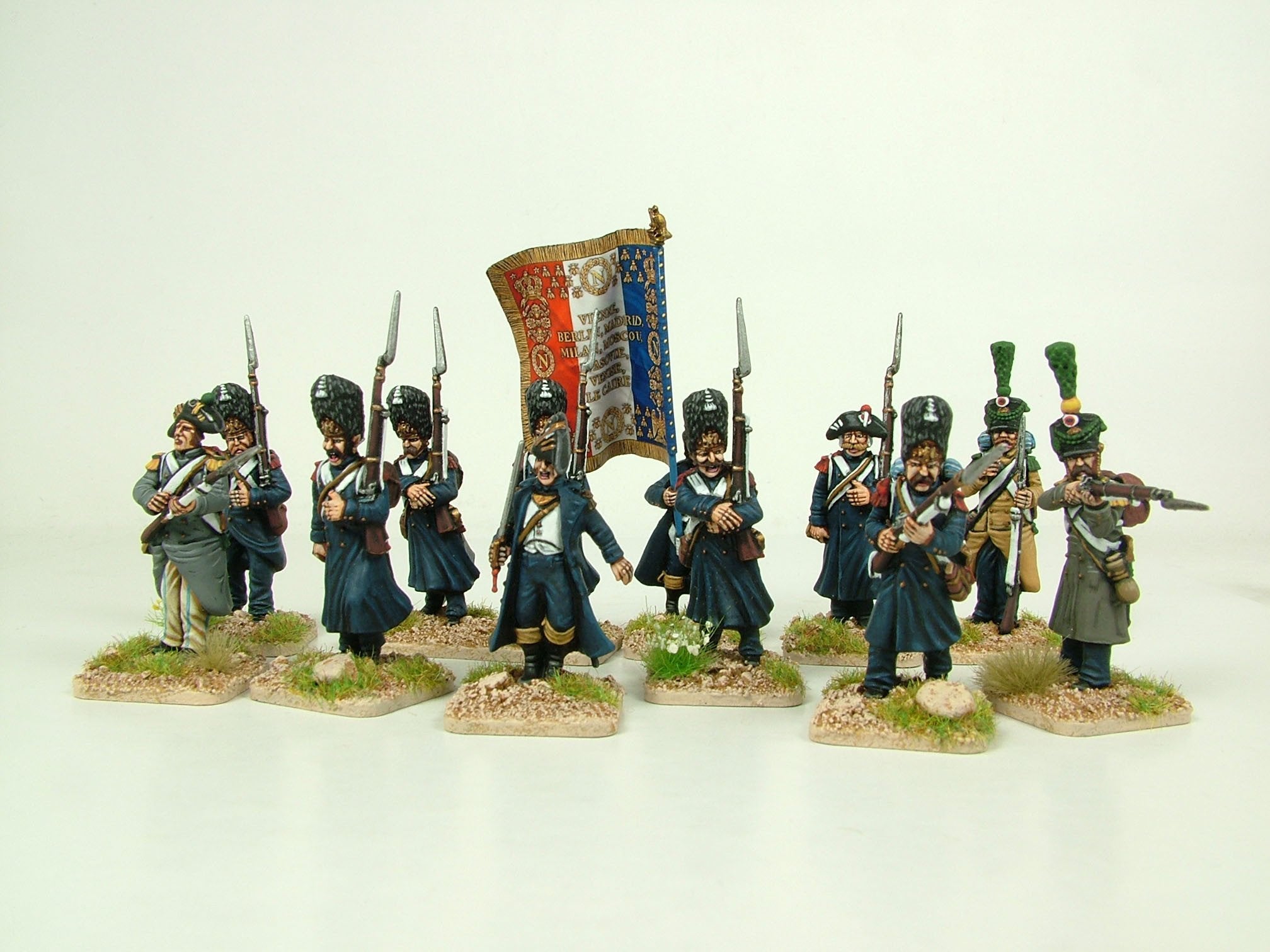 Napoleon’s Old Guard Grenadiers, 28 mm Scale Model Plastic Figures Example #2