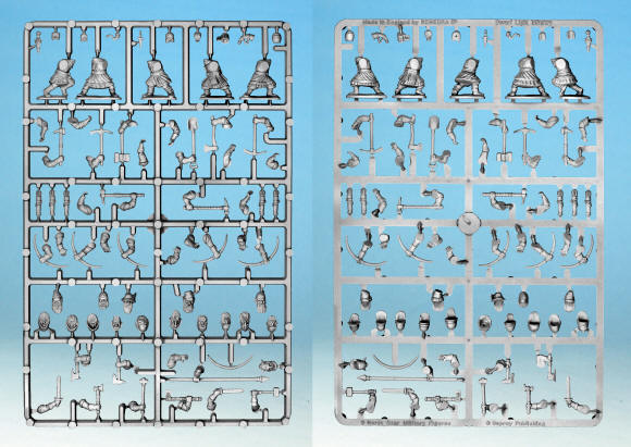 Oathmark Dwarf Light Infantry, 28 mm Scale Model Plastic Figures Example Frames