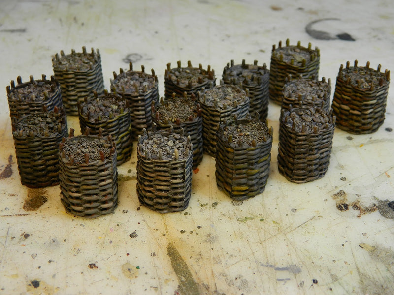Gabions, 28mm Scale Scenery Completed Example