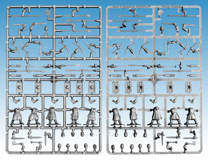 Oathmark Human Infantry, 28 mm Scale Model Plastic Figures Sample Frames