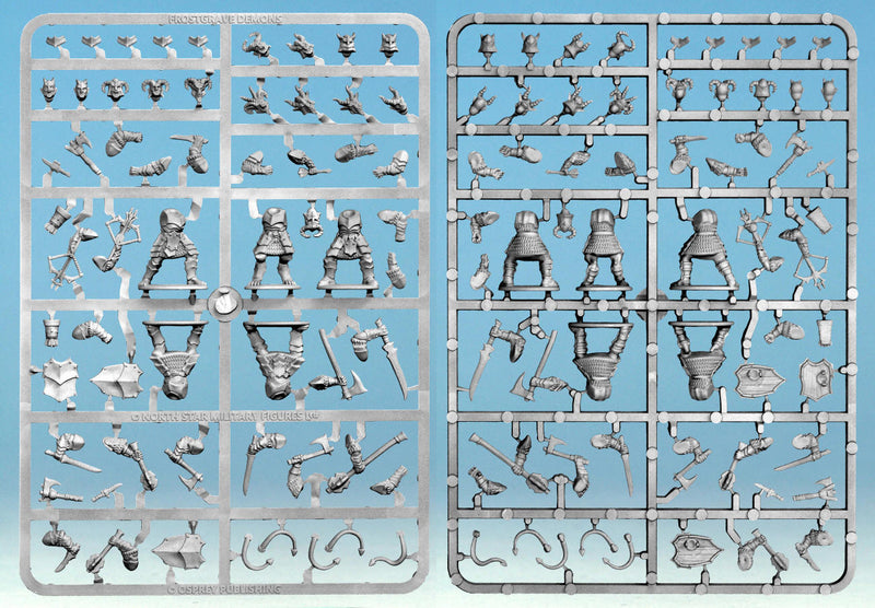 Frostgrave Soldiers, 28 mm Scale Model Plastic Figures Frames