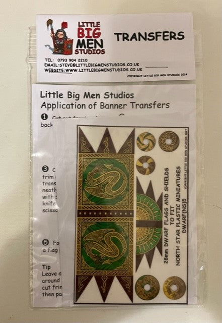 Oathmark Dwarf Banner & Shield Transfers #1, 28 mm Scale Packaging