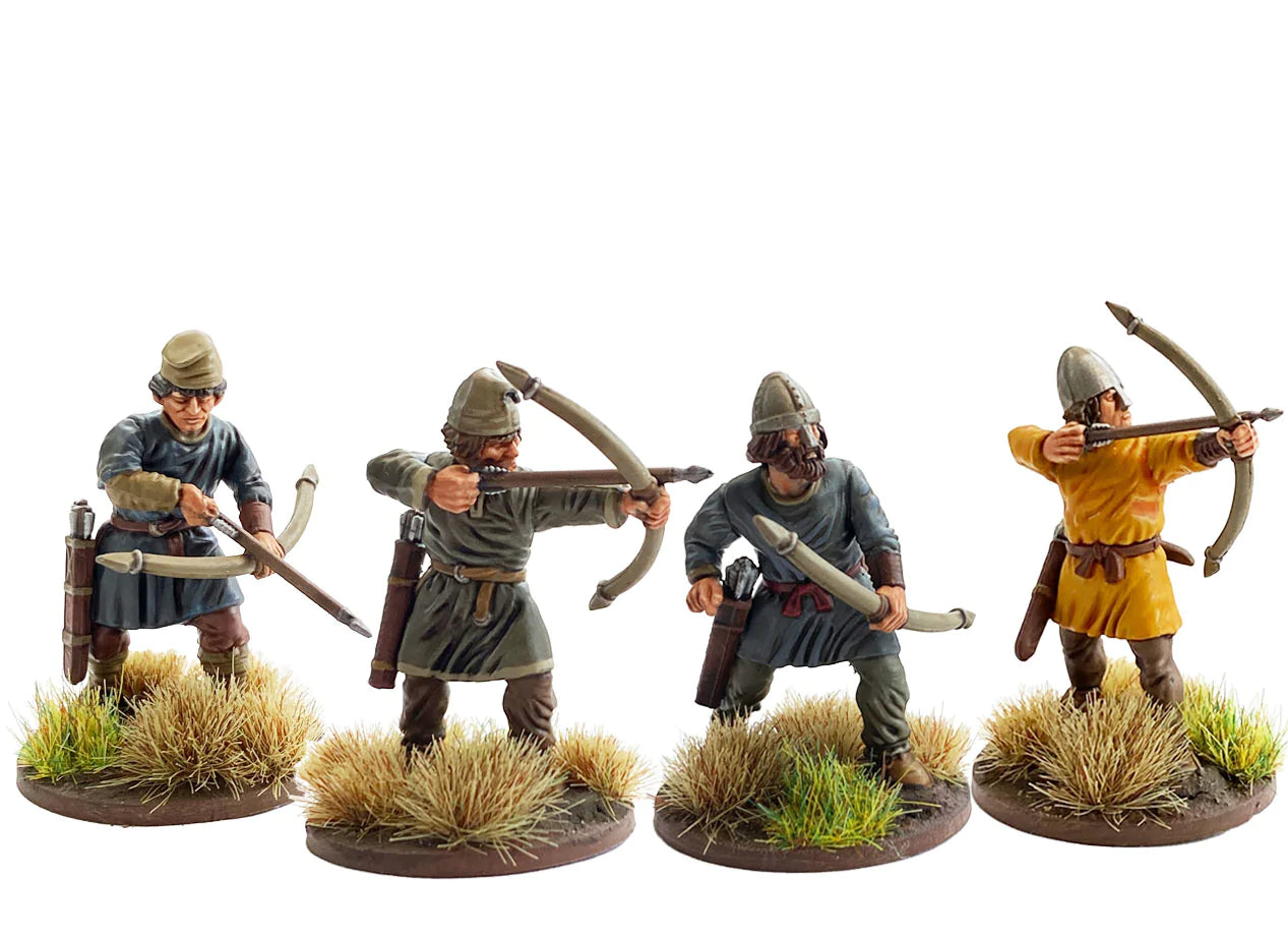 Dark Age Archers And Slingers, 28 mm Scale Model Plastic Figures Painted Example