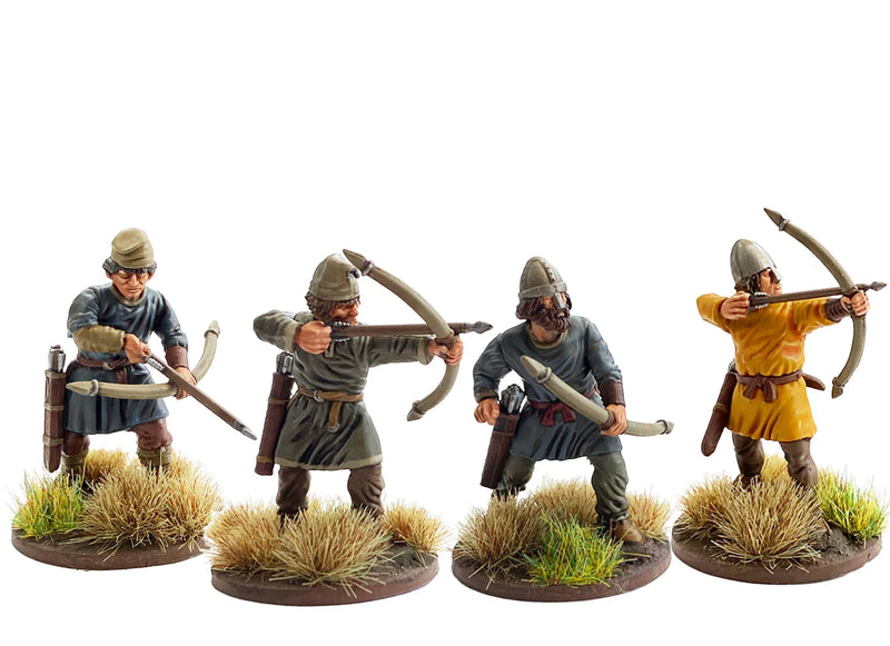 Dark Age Archers And Slingers, 28 mm Scale Model Plastic Figures Painted Example