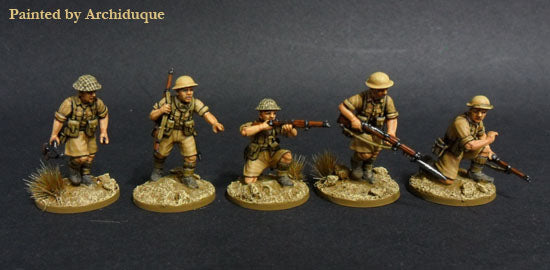British & Commonwealth Infantry “Desert Rats” 1940-1943 (28 mm) Scale Model Plastic Figures Section