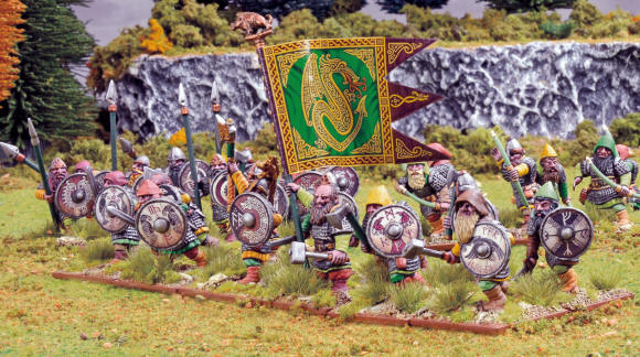 Oathmark Dwarf Infantry, 28 mm Scale Model Plastic Figures Painted Examples