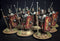 Early Imperial Roman Legionaries Advancing, 28 mm Scale Model Plastic Figures Close Up