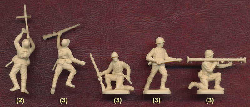 Free French Infantry WWII 1/72 Scale Plastic Figures Poses #1