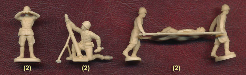 Free French Infantry WWII 1/72 Scale Plastic Figures Poses #2