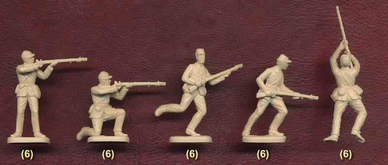 American Civil War Union Infantry 1/72 Scale Plastic Figures Poses #1