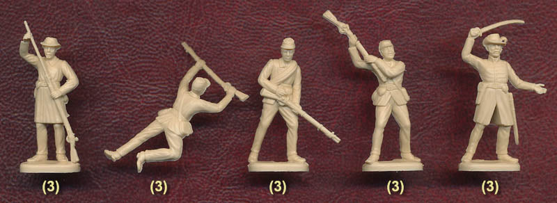 American Civil War Union Infantry 1/72 Scale Plastic Figures Poses #2