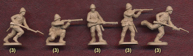 British Infantry And Sepoys 1/72 Scale Plastic Figures Sample Poses