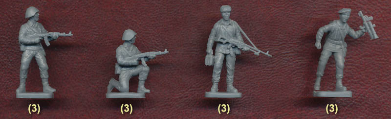 Warsaw Pact Troops (1980’s) 1/72 Scale Plastic Figures Poses #2