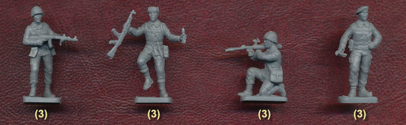 Warsaw Pact Troops (1980’s) 1/72 Scale Plastic Figures Poses #3