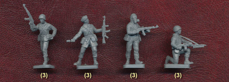 Warsaw Pact Troops (1980’s) 1/72 Scale Plastic Figures Poses #1