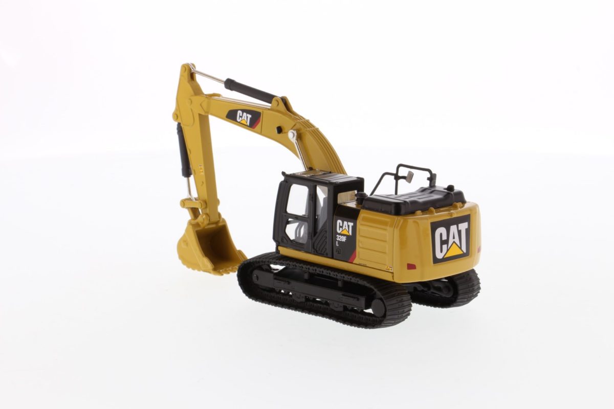 Caterpillar 320F L Hydraulic Excavator 1:64 Scale Diecast Model Left Rear View