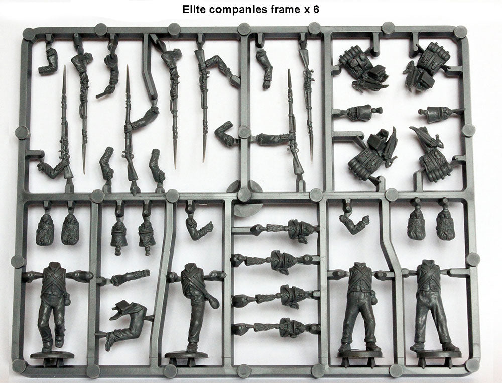 Napoleonic French Elite Companies Infantry Battalion 1807 – 1814, 28 mm Scale Model Plastic Figures Example Sprue