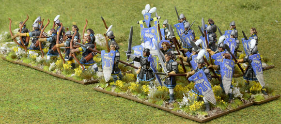 Oathmark Elf Infantry, 28 mm Scale Model Plastic Figures Completed Example